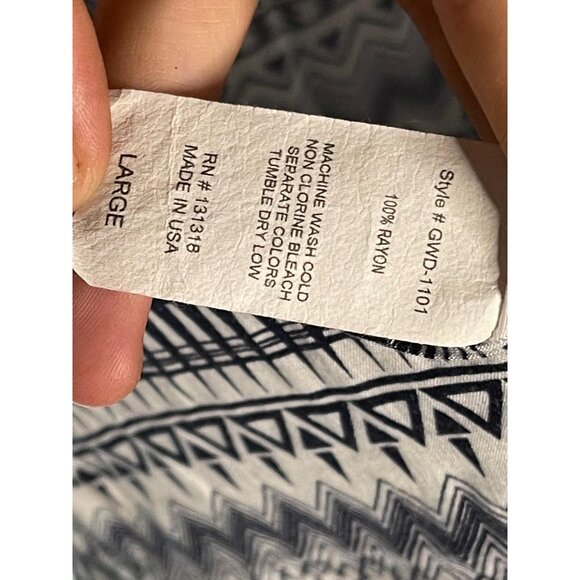 pink angel love sleeveless shirt black white geometric ruffle junior large READ - Picture 8 of 9